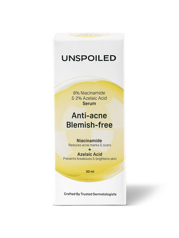 Buy UNSPOILED 8% Niacinmaide & 2% Azelaic Acid Serum 30 ml-Purplle