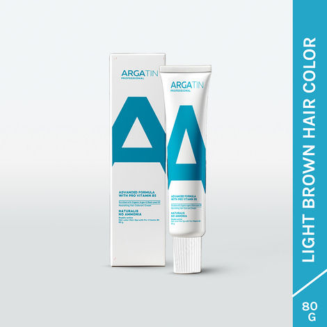 Buy ARGATIN Professional Naturalis Hair Color Tube, No.5 Light Brown - 80 gm | 2in1 Formula Hair Color + Hair Spa | Enriched with Pro Vitamin B5 & Organic Argan Oil-Purplle