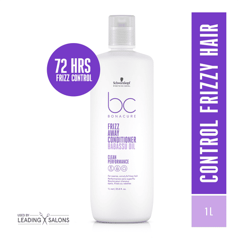 Buy Schwarzkopf Professional Bonacure Frizz Away Conditioner with Babassu Oil For Dry and Frizzy Hair 1000ml-Purplle