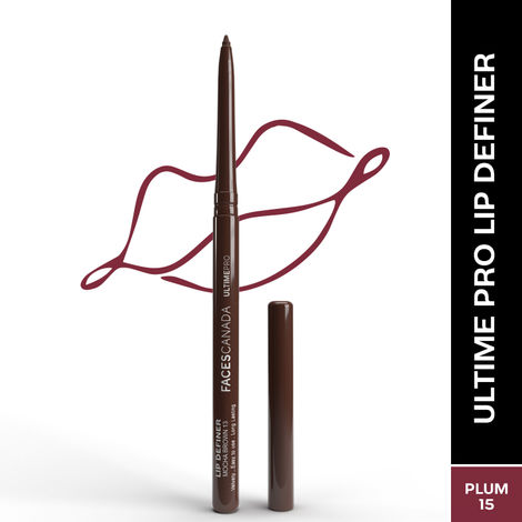 Buy FACES CANADA Ultime Pro Lip Definer - Plum 15,0.35 gm | Rich & Creamy Texture | Matte Finish | Fuller & Brighter Lips | Easily Blendable | Highly Pigmented | Waterproof & Smudgeproof-Purplle