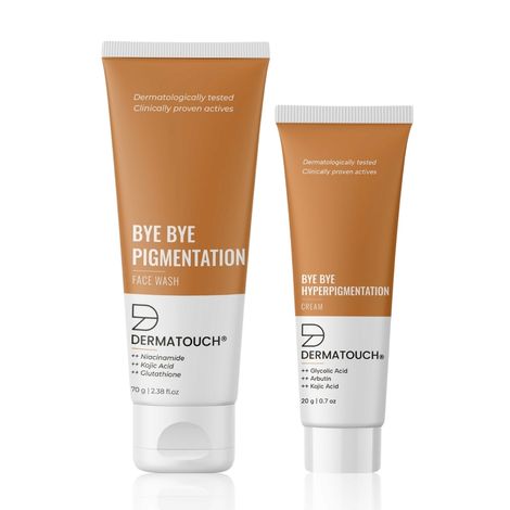 Buy Dermatouch Bye Bye Pigmentation Duo (Pigmentation Face Wash 70g + Hyperpigmentation Cream 20 gm)-Purplle