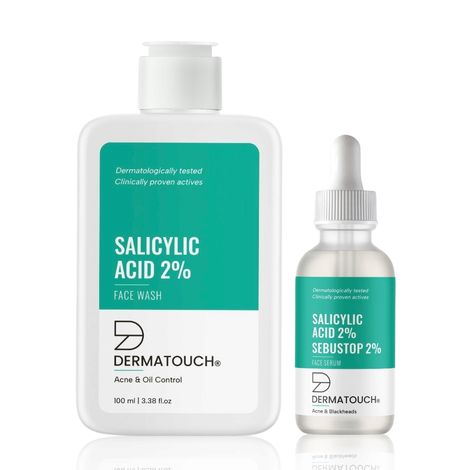 Buy Dermatouch 2% Salicylic Acid Duo (Salicylic Acid Face Wash 100 ml + Salicylic Acid Serum 30 ml)-Purplle