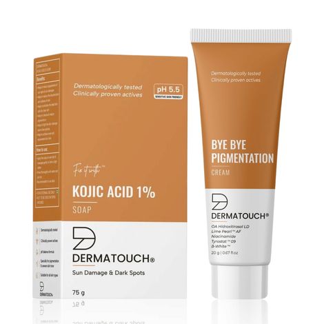 Buy Dermatouch Sun Damage & Pigmentation Repair Kit (Kojic Acid Soap 75g*2 + Pigmentation Cream 20 gm)-Purplle