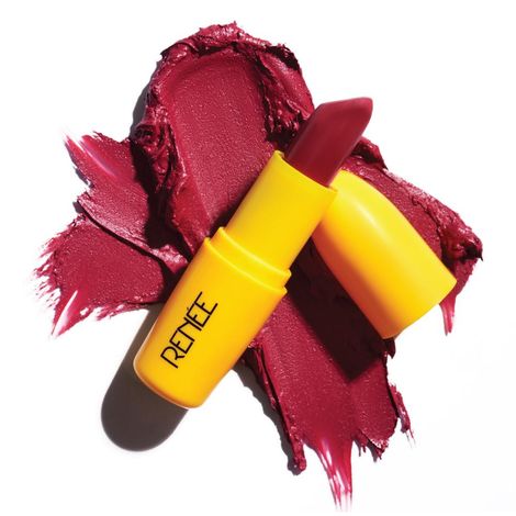 Buy RENEE Everyday Matte Lipstick 01 Jam, Lightweight & Long Lasting, Intense Color Payoff with Creamy Matte Finish, Enriched with Vitamin C, Hyaluronic acid & SPF 30, 3 gm-Purplle