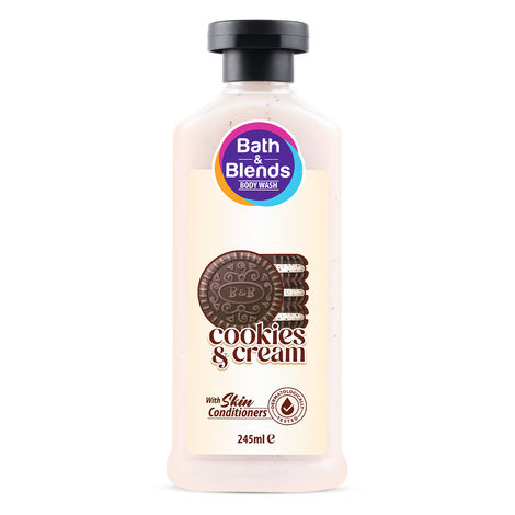 Buy Bath & Blends Cookies & Cream Body Wash|Hydrate and Moisturize Skin|No Paraben | 245 Ml-Purplle