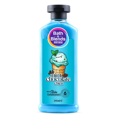 Buy Bath & Blends Mint Chocolate Chips Body Wash|Hydrate and Moisturize Skin|No Paraben | 245 Ml-Purplle