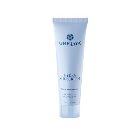 Buy Uniqaya Hydra Sunscreen SPF 60 PA++++ | Hyaluronic Acid & Niacinamide Sunscreen For All Skin Types 50 gm-Purplle
