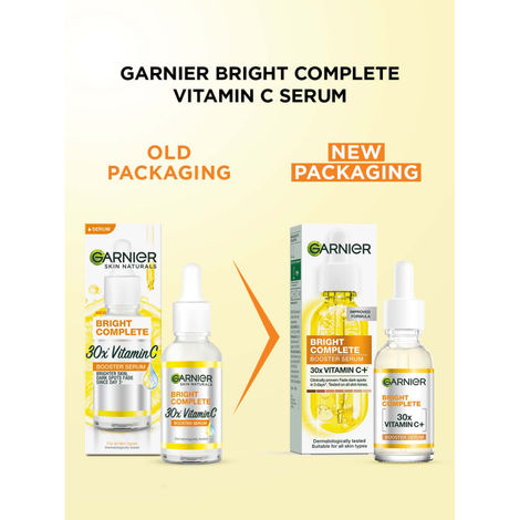 Buy Garnier Skin Naturals, Brightening's and Anti-Dark Spots, Bright Complete 30X Vitamin C Booster Face Serum, 50 ml-Purplle