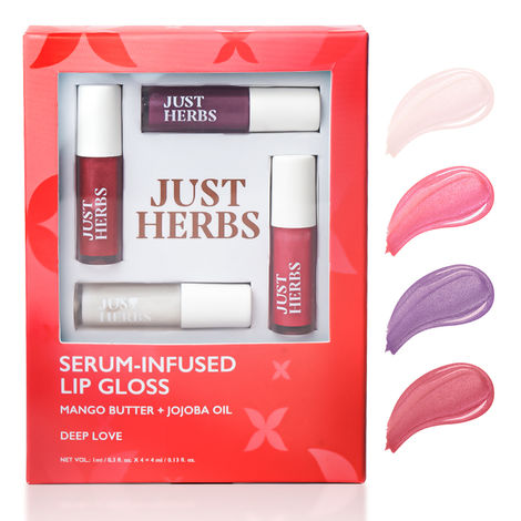 Buy Just Herbs Serum Infused Lip Gloss (Deep Love) 4 ml-Purplle