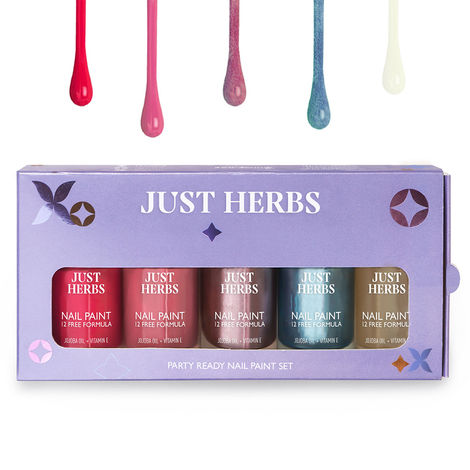 Buy Just Herbs Party Ready Nail Paint Set 55ml-Purplle