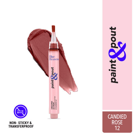 Buy Blue Heaven Paint & Pout Airwhipped Lip Cream, Light weight, Soft Matte Lipsticks for Women  - Candied Rose 12, 2 ml-Purplle