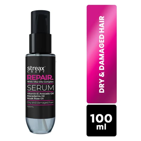 Buy Streax Craft Repair Hair Serum, 100ml for Dry and Damaged Hair-Purplle