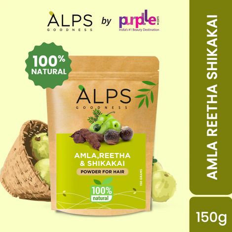 Buy Alps Goodness Amla Reetha & Shikakai Powder 150 gm-Purplle