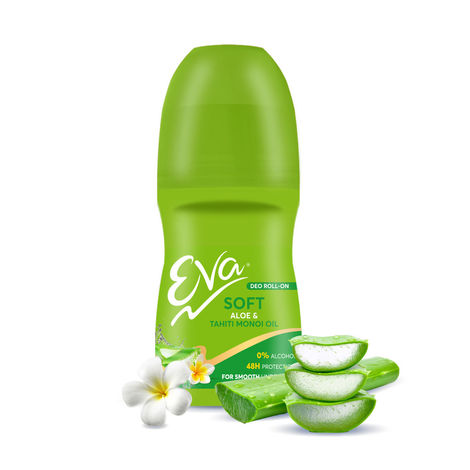Buy Eva Soft Deo Roll On - Aloe & Tahiti Monoi Oil, 50 ml-Purplle