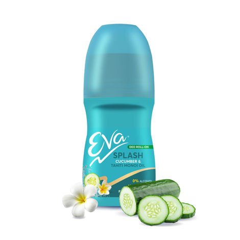 Buy Eva Splash Deo Roll On - Cucumber & Tahiti Monoi Oil, 50 ml-Purplle
