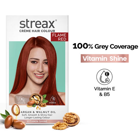Buy Streax Hair Colour - Flame Red (70gm+50ml)-Purplle