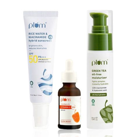 Buy Plum SMS Combo For Your Daily Needs (Sunscreen 50gm + Moisturizer 50gm + Serum 20 ml)-Purplle