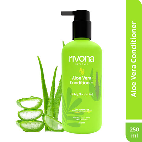 Buy Rivona Naturals Aloe Vera Conditioner | Aloe Vera + Neem |Anti Frizz and Smoothening | For Men & Women | All Hair types | 250 ml-Purplle