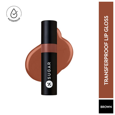 Buy SUGAR Cosmetics Partner In Shine Transferproof Glossy Lipstick with Peptide & Ceramides | Smudgeproof | Lasts upto 12hrs | 3 ml - 14 Sepia Shiraz-Purplle
