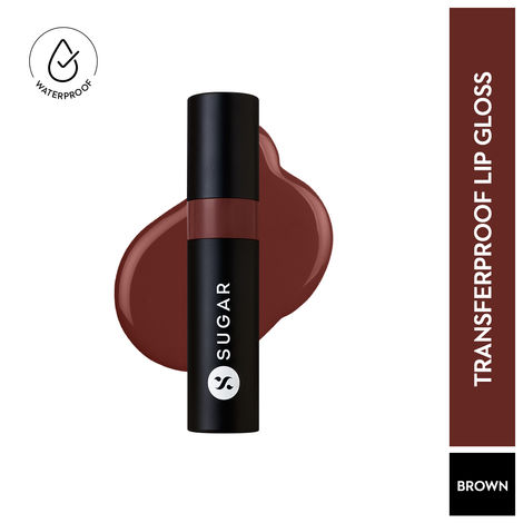 Buy SUGAR Cosmetics Partner In Shine Transferproof Glossy Lipstick with Peptide & Ceramides | Smudgeproof | Lasts upto 12hrs | 3 ml - 15 Burnt Brunello-Purplle