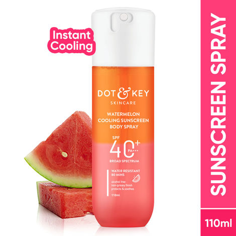 Buy Dot & Key Watermelon Cooling Sunscreen Body Spray SPF 40+ PA+++ -110 ml-Purplle