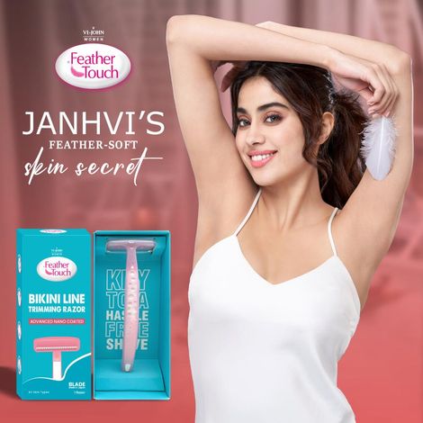 Buy VI-JOHN Feather Touch Bikini Razor For Women For Irritation free Shaving of Bikini Line| Precision shave For All Skin - Pack of 1-Purplle
