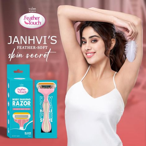 Buy VI-JOHN Feather Touch Body Shaving Razor For Women, Irritation free Shaving & Hair Removal, coated with Aloe vera & Vitamin E - Pack of 1-Purplle
