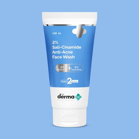 Buy The Derma Co. 2% Sali-Cinamide Anti-Acne Face Wash with 2% Salicylic Acid & 2% Niacinamide - 150ml-Purplle