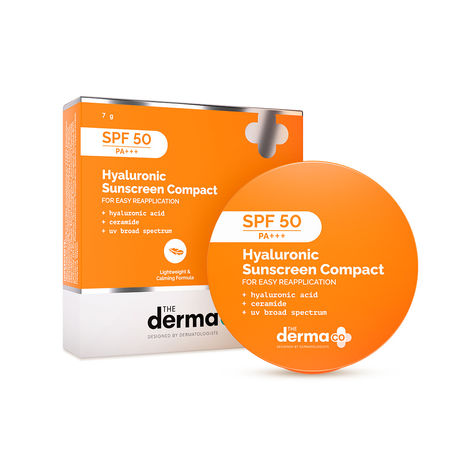 Buy The Derma Co.Hyaluronic Sunscreen Compact SPF 50 PA+++ with Hyaluronic Acid and Ceramide for Easy Reapplication - 7 gm-Purplle