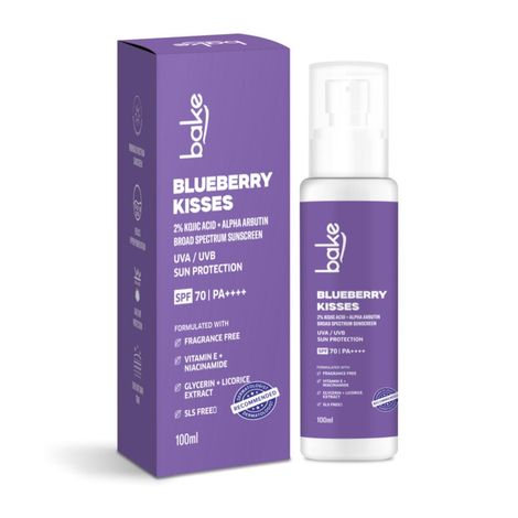 Buy BAKE 2% Kojic Acid Sunscreen SPF 70 PA+++ with Alpha Arbutin & Niacinamide for Pigmentation, Dark Spots & Tan Removal 100 gm-Purplle