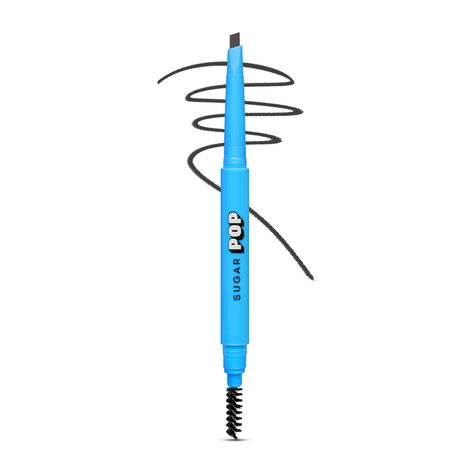 Buy SUGAR POP Brow Shaper 01 Smokey - 0.3 gms - Longwearing | Transfer-proof | Water-resistant | Built-in spoolie | Easy-to-use | Dual-ended brow shaper-Purplle