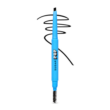Buy SUGAR POP Brow Shaper 02 Ebony - 0.3 gms - Longwearing | Transfer-proof | Water-resistant | Built-in spoolie | Easy-to-use | Dual-ended brow shaper-Purplle