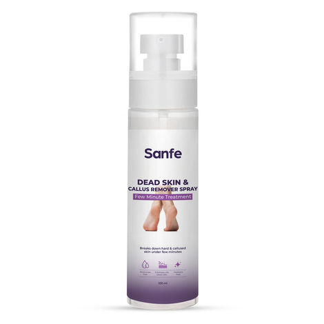 Buy Sanfe Dead Skin & Callus Remover Spray | with Urea, Lactic Acid | Removes callus & dead skin | Moisturizes, Freshens, Exfoliates, Cleanses | For dry & cracked feet of men & women | 100 ml-Purplle