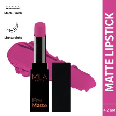 Buy MILA BEAUTE Pro Mattes Lipstick Luxurious Creamy Matte Texture - 13 Shridevi (4.2 gm)-Purplle
