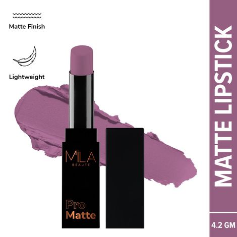 Buy MILA BEAUTE Pro Mattes Lipstick Luxurious Creamy Matte Texture - 15 Anuradha (4.2 gm)-Purplle