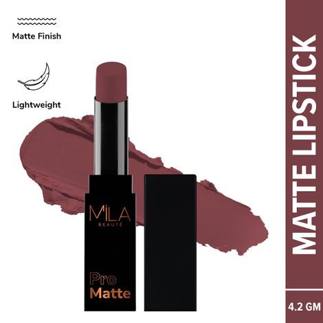 Buy MILA BEAUTE Pro Mattes Lipstick Luxurious Creamy Matte Texture - 20 Zeenat (4.2 gm)-Purplle