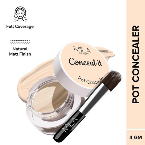 Buy MILA BEAUTE Conceal It Pot Concealer With SPF 15 & Vitamin-E Light Weight & Full Coverage Concealer - Light Ivory (4 gm)-Purplle