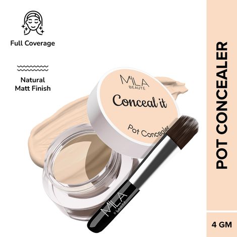 Buy MILA BEAUTE Conceal It Pot Concealer With SPF 15 & Vitamin-E Light Weight & Full Coverage Concealer - Creamy Beige (4 gm)-Purplle