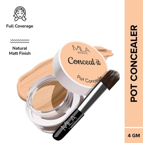 Buy MILA BEAUTE Conceal It Pot Concealer With SPF 15 & Vitamin-E Light Weight & Full Coverage Concealer - Medium Beige (4 gm)-Purplle