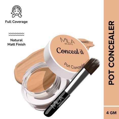 Buy MILA BEAUTE Conceal It Pot Concealer With SPF 15 & Vitamin-E Light Weight & Full Coverage Concealer - Sun Beige (4 gm)-Purplle