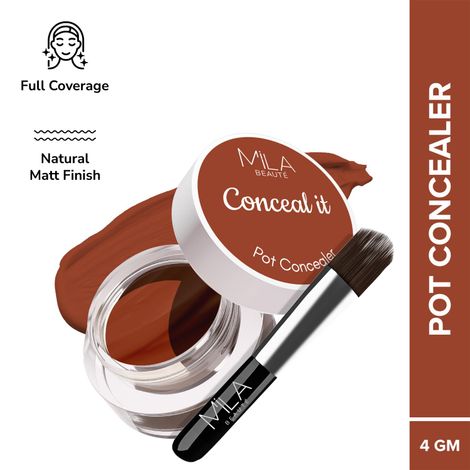 Buy MILA BEAUTE Conceal It Pot Concealer With SPF 15 & Vitamin-E Light Weight & Full Coverage Concealer - Orange Corrector (4 gm)-Purplle