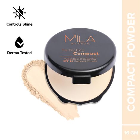 Buy MILA BEAUTE Superstay Perfecting Compact Powder SPF15 Lightweight Natural Matte Finish - 101 Classic Ivory (16 gm)-Purplle