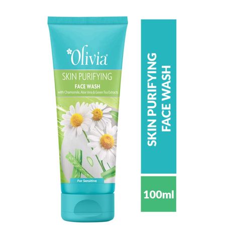 Buy Olivia Skin Purifying Face Wash with Chamomile Aloe Vera and Green Tea Extracts - Paraben Free (100 ml)-Purplle
