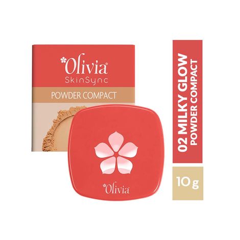 Buy Olivia Skinsync Compact Powder02 Milky Glow 10 gm-Purplle