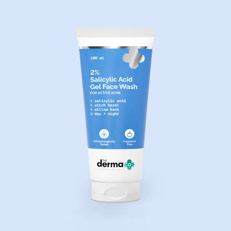 Buy The Derma Co. 2% Salicylic Acid Gel Face Wash | For Oily Skin | With Salicylic Acid & Witch Hazel | Treats Active Acne| Unclog Pores | Controls Oil - 100ml-Purplle