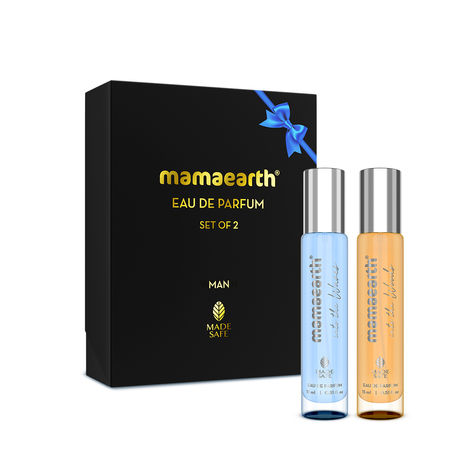 Buy Mamaearth Eau De Parfum Set of 2 - Man Made Safe Approved | Travel-Friendly Pack | Premium & Long-Lasting Fragrances | Blend of Exotic Ingredients | For Him-Purplle