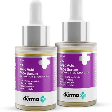 Buy The Derma Co. 2% Kojic Acid Face Serum with 1% Alpha Arbutin & Niacinamide For Dark Spots & Pigmentation - 30 ml*2 Pack of 2-Purplle