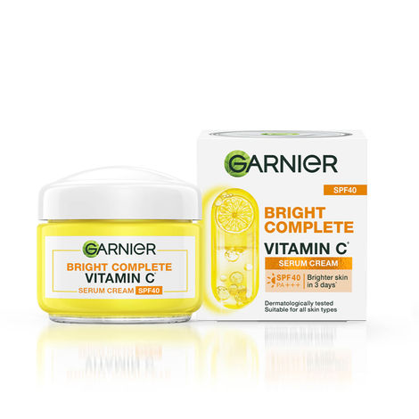 Buy Garnier Skin Naturals Day Cream Brightening & Protects Skin from Sun Bright Complete Vitamin C SPF40 / PA+++ Serum Cream 45 gm-Purplle