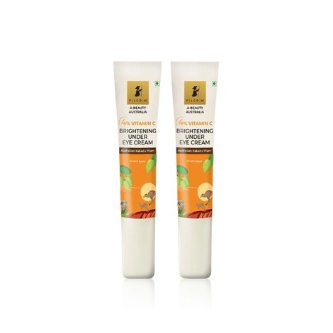 Buy Pilgrim 4% Vitamin C Brightening Under Eye Cream - Pack of 2 (15ml * 2)-Purplle