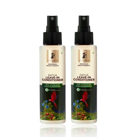 Buy Pilgrim Patua Leave-In Conditioner – Pack of 2 (100 ml Each) | Frizz Control & Deep Nourishment | Smoothens & Protects Hair | Non-Sticky Formula | 200 ml | For All Hair Types-Purplle